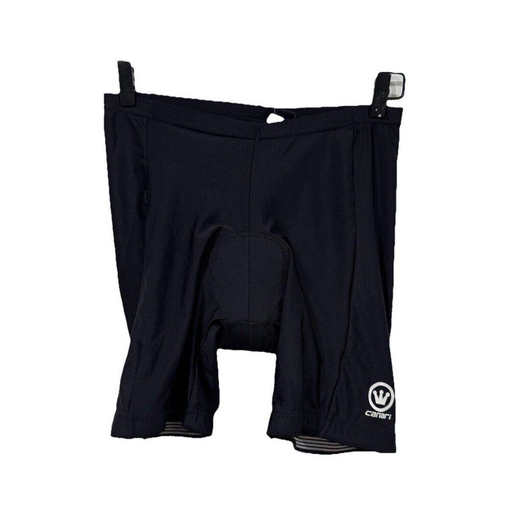 Canari Padded Bike Shorts Men's Sz Medium M‎ Black Pull On Stretch Cycling